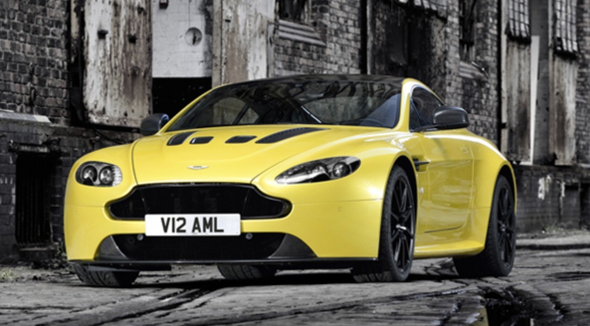 Yellow 2015 Aston Martin Vantage V12 S